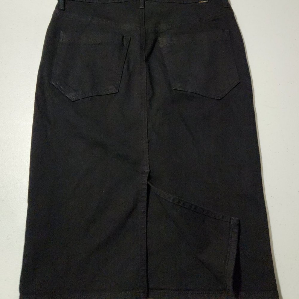 NWOT Women's Goldsign Joanne Black Denim Pencil Stretch Skirt size 27